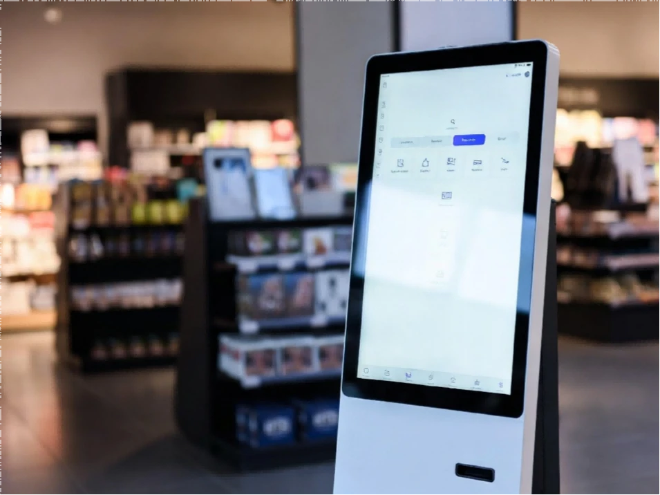 Kiosk med berøringsskjerm forbedrer interaktiv shopping